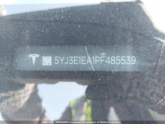Продажа на аукционе авто 2023 Tesla Model 3, vin: 5YJ3E1EA1PF485539, номер лота: 40081218