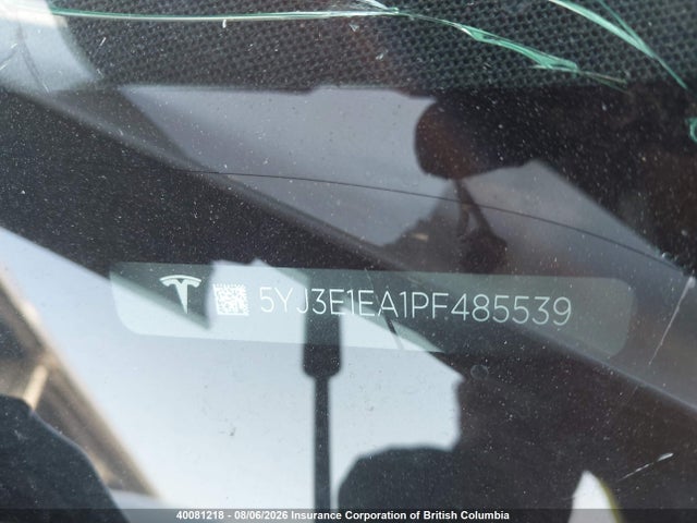 Продажа на аукционе авто 2023 Tesla Model 3, vin: 5YJ3E1EA1PF485539, номер лота: 40081218