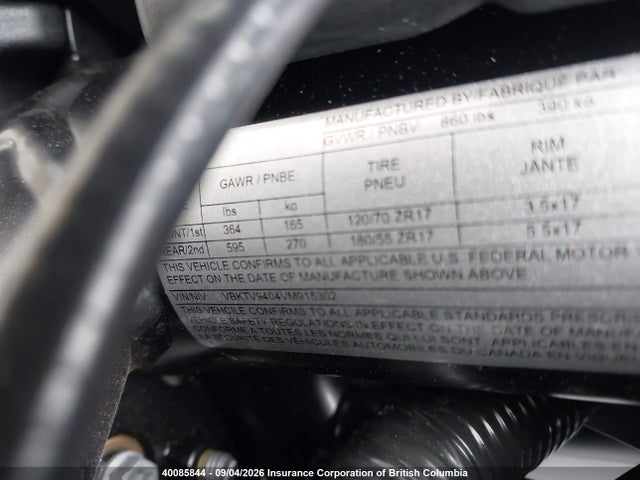 40085844 :رقم المزاد ، VBKTV9404VM915302 vin ، 2027 Ktm 990 Duke مزاد بيع