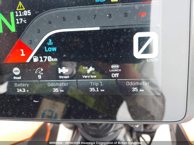 40085844 :رقم المزاد ، VBKTV9404VM915302 vin ، 2027 Ktm 990 Duke مزاد بيع