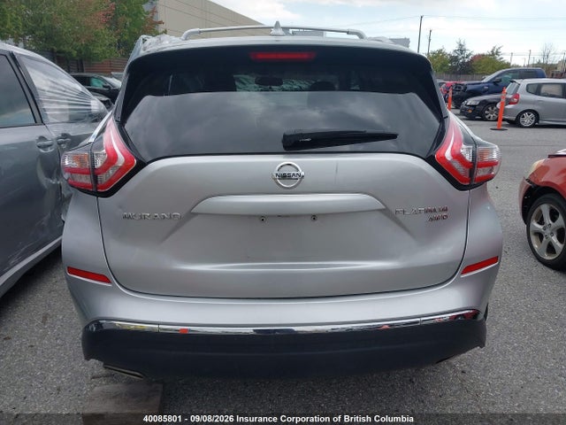 2017 Nissan Murano Platinum/sl/sv მანქანა იყიდება აუქციონზე, vin: 5N1AZ2MH7HN159288, აუქციონის ნომერი: 40085801