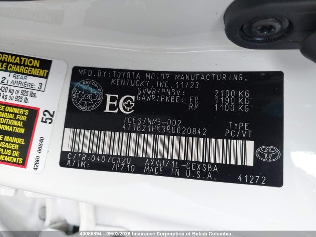 Toyota Camry 2024 4T1B21HK3RU020842 Image 9