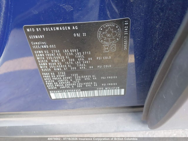Volkswagen ID.4 PRO S 2022 WVGUNPE2XNP068998 Image 9