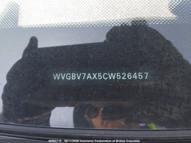 2012 Volkswagen Tiguan S/se/sel მანქანა იყიდება აუქციონზე, vin: WVGBV7AX5CW526457, აუქციონის ნომერი: 40082110