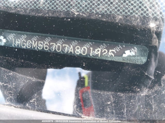 40085976 :رقم المزاد ، 1HGCM56707A801925 vin ، 2007 Honda Accord Ex مزاد بيع