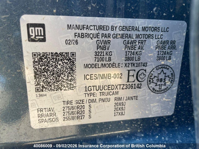 GMC Sierra K1500 Elevation 2026 1GTUUCEDXTZ306142 Image 29