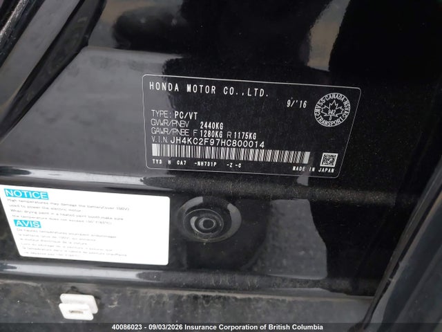Aukcja sprzedaży 2017 Acura Rlx, vin: JH4KC2F97HC800014, numer aukcji: 40086023
