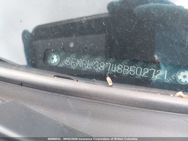 40086032 :رقم المزاد ، 5FNRL38748B502721 vin ، 2008 Honda Odyssey Exl مزاد بيع