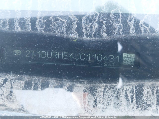 2T1BURHE4JC110431 Toyota Corolla L/le/xle/se/xse