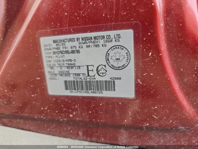 3N1CP5CV9SL486765 Nissan Kicks