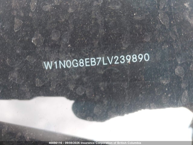 Aukcja sprzedaży 2020 Mercedes-benz Glc 300 4matic, vin: W1N0G8EB7LV239890, numer aukcji: 40086116