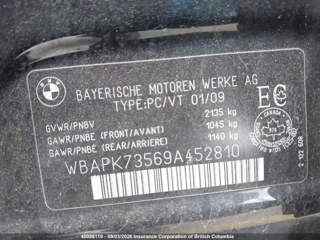 Продаж на аукціоні авто 2009 Bmw 328i, vin: WBAPK73569A452810, номер лоту: 40086119