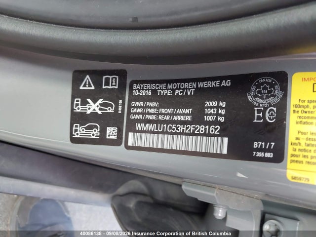 Mini Cooper Clubman All4 2017 WMWLU1C53H2F28162 Image 9