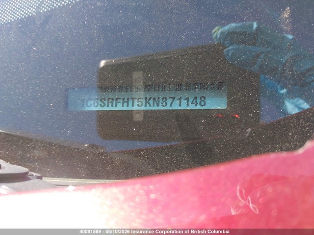 40081589 :رقم المزاد ، 1C6SRFHT5KN871148 vin ، 2019 Ram 1500 Limited مزاد بيع