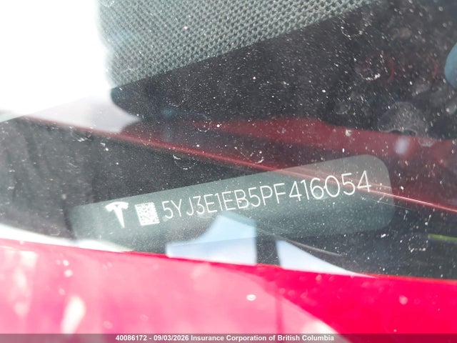 Aukcja sprzedaży 2023 Tesla Model 3, vin: 5YJ3E1EB5PF416054, numer aukcji: 40086172