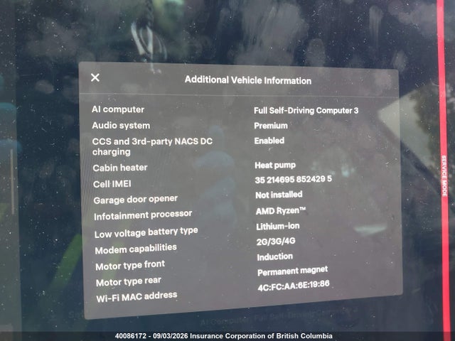 Aukcja sprzedaży 2023 Tesla Model 3, vin: 5YJ3E1EB5PF416054, numer aukcji: 40086172