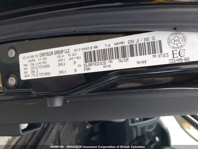 Продажа на аукционе авто 2014 Ram 1500 St, vin: 3C6JR6AT4EG316193, номер лота: 40086186