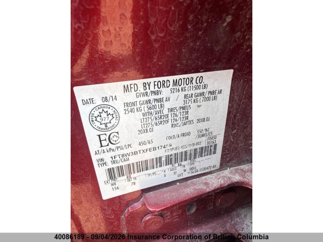 Продажа на аукционе авто 2015 Ford F350, vin: 1FT8W3BTXFEB17459, номер лота: 40086189
