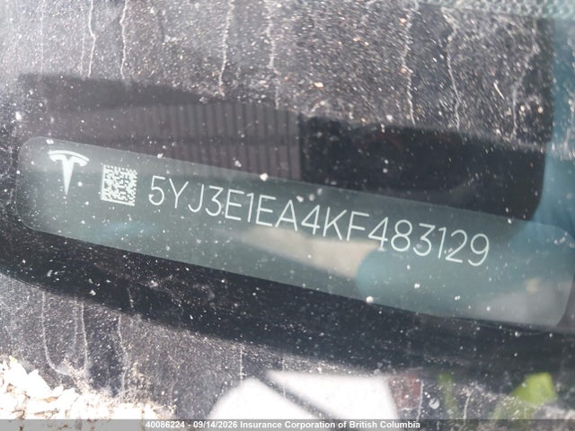 Tesla MODEL 3 2019 5YJ3E1EA4KF483129 Image 20
