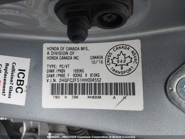 Honda Civic 2017 2HGFC2F51HH004552 Image 18