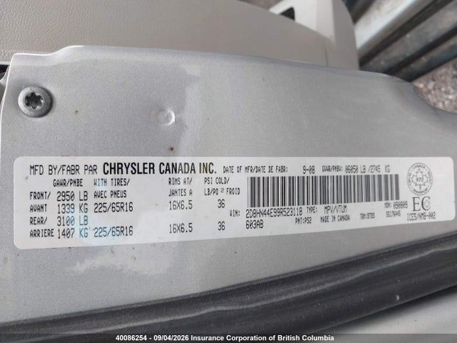 Aukcja sprzedaży 2009 Dodge Grand Caravan Se, vin: 2D8HN44E99R523118, numer aukcji: 40086254