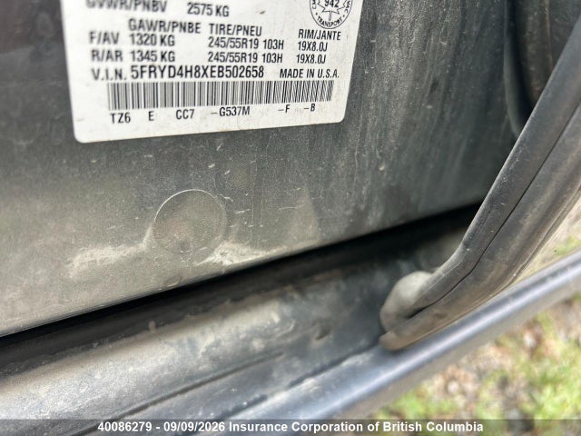 Aukcja sprzedaży 2014 Acura Mdx, vin: 5FRYD4H8XEB502658, numer aukcji: 40086279