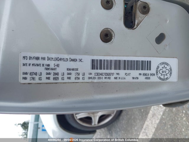 Aukcja sprzedaży 2002 Chrysler Neon, vin: 1C3ES46C72D626797, numer aukcji: 40086284