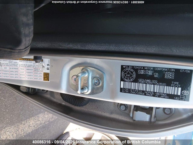 40086316 :رقم المزاد ، JTDBT923971063520 vin ، 2007 Toyota Yaris مزاد بيع
