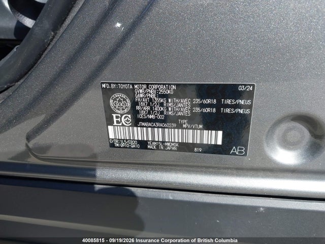JTMABACA3RA060239 Toyota Bz4x Xle/limited