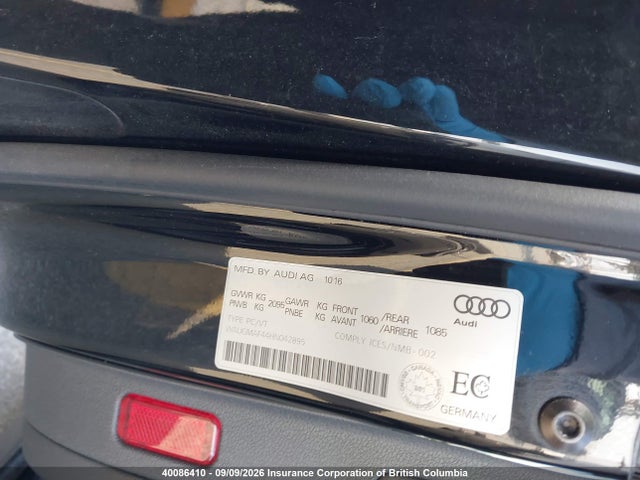40086410 :رقم المزاد ، WAUGMAF44HN042895 vin ، 2017 Audi A4 مزاد بيع