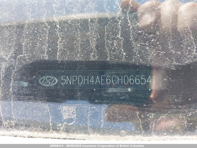 40086414 :رقم المزاد ، 5NPDH4AE6CH066541 vin ، 2012 Hyundai Elantra Gl مزاد بيع