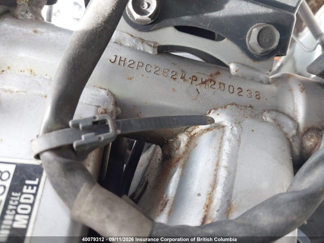 1993 Honda Cbr600 F2 მანქანა იყიდება აუქციონზე, vin: JH2PC2524PM200238, აუქციონის ნომერი: 40079312