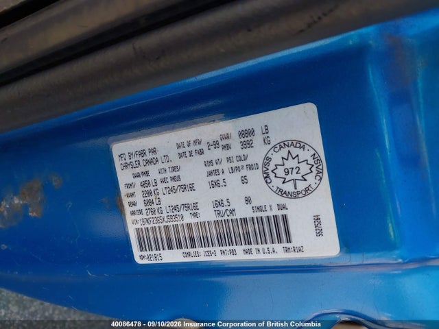 1999 Dodge Ram 2500 მანქანა იყიდება აუქციონზე, vin: 1B7KF2365XJ593510, აუქციონის ნომერი: 40086478