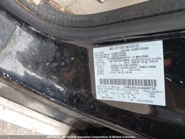 Продажа на аукционе авто 2004 Ford Freestar Sel, vin: 2FMZA56264BA89728, номер лота: 40072638