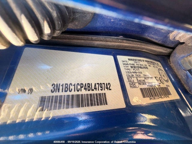 Aukcja sprzedaży 2011 Nissan Versa, vin: 3N1BC1CP4BL479742, numer aukcji: 40086498