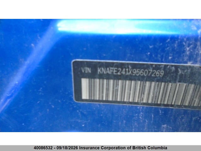 Продажа на аукционе авто 2009 Kia Spectra Sx, vin: KNAFE241X95607269, номер лота: 40086532
