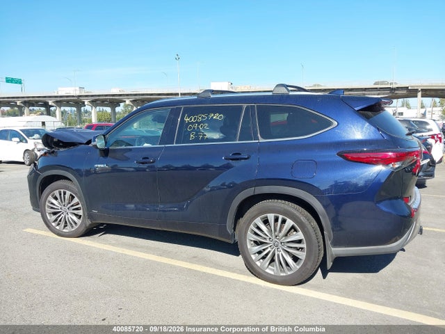 2021 Toyota Highlander Hybrid Platinum მანქანა იყიდება აუქციონზე, vin: 5TDEBRCH6MS068392, აუქციონის ნომერი: 40085720