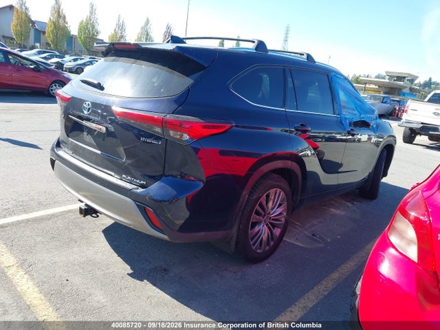 2021 Toyota Highlander Hybrid Platinum მანქანა იყიდება აუქციონზე, vin: 5TDEBRCH6MS068392, აუქციონის ნომერი: 40085720