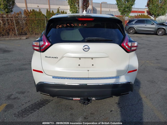 2017 Nissan Murano S/sl/sv/platinum მანქანა იყიდება აუქციონზე, vin: 5N1AZ2MG6HN110350, აუქციონის ნომერი: 40086713