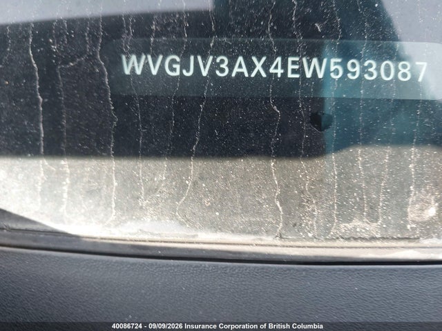 40086724 :رقم المزاد ، WVGJV3AX4EW593087 vin ، 2014 Volkswagen Tiguan S/se/sel/r-line مزاد بيع
