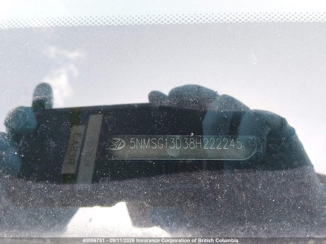 40086751 :رقم المزاد ، 5NMSG13D38H222245 vin ، 2008 Hyundai Santa Fe Gls مزاد بيع