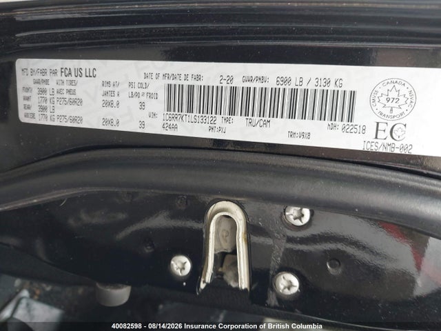RAM 1500 Classic Tradesman/express 2020 1C6RR7KT1LS133122 Image 9