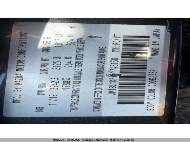 Продаж на аукціоні авто 2013 Mazda 3 Mazda Gx, vin: JM1BL1KF4D1748130, номер лоту: 40086820