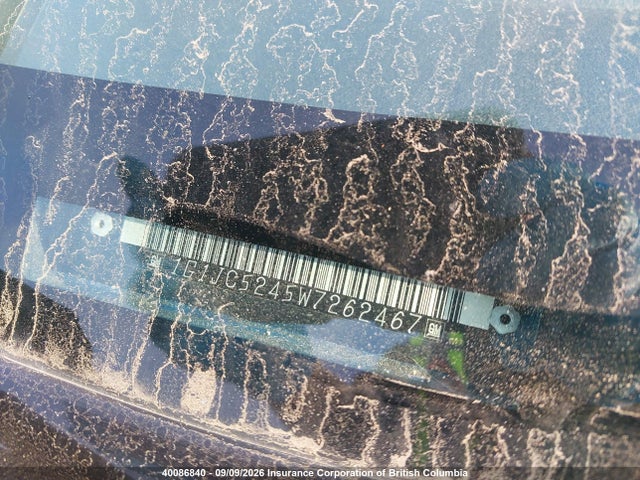 40086840 :رقم المزاد ، 1G1JC5245W7262467 vin ، 1998 Chevrolet Cavalier مزاد بيع