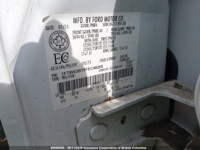 Ford F350 2015 1FT8W3BT5FEC48265 Image 9