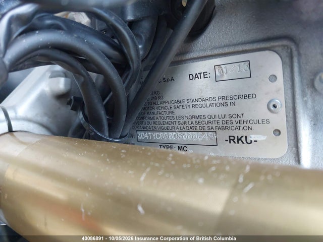Aukcja sprzedaży 2013 Aprilia 259, vin: ZD4TYC000DS000649, numer aukcji: 40086891