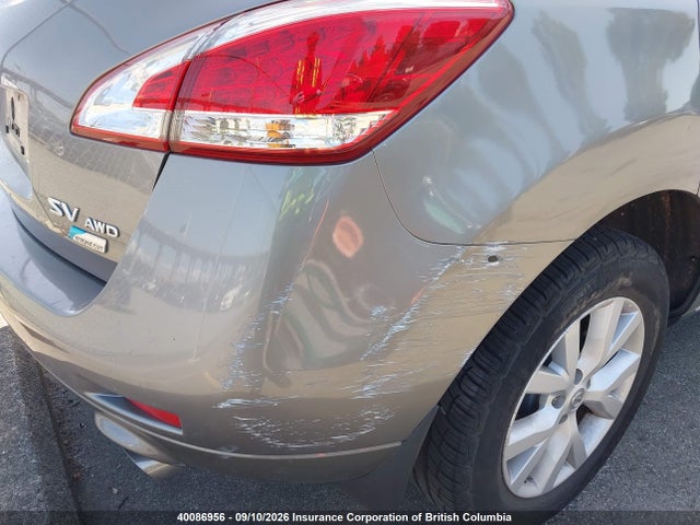2011 Nissan Murano S/sl/le მანქანა იყიდება აუქციონზე, vin: JN8AZ1MW8BW158976, აუქციონის ნომერი: 40086956