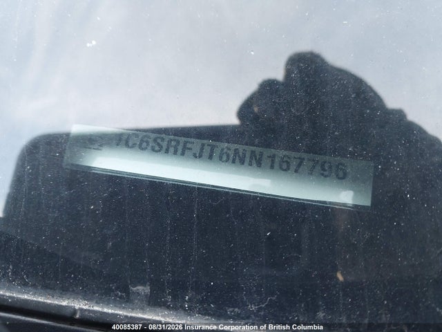 Продаж на аукціоні авто 2022 Ram 1500 Laramie, vin: 1C6SRFJT6NN167796, номер лоту: 40085387