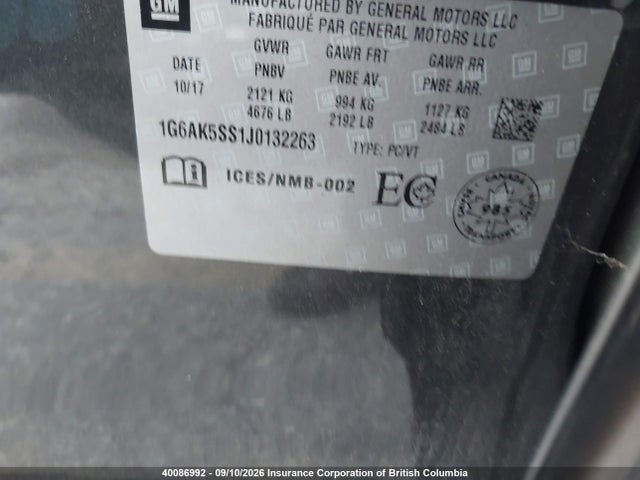 Cadillac ATS 2018 1G6AK5SS1J0132263 Image 9