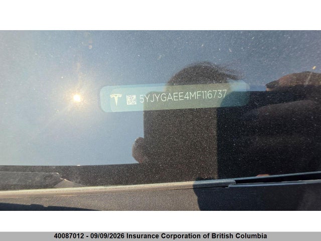 Aukcja sprzedaży 2021 Tesla Model Y, vin: 5YJYGAEE4MF116737, numer aukcji: 40087012